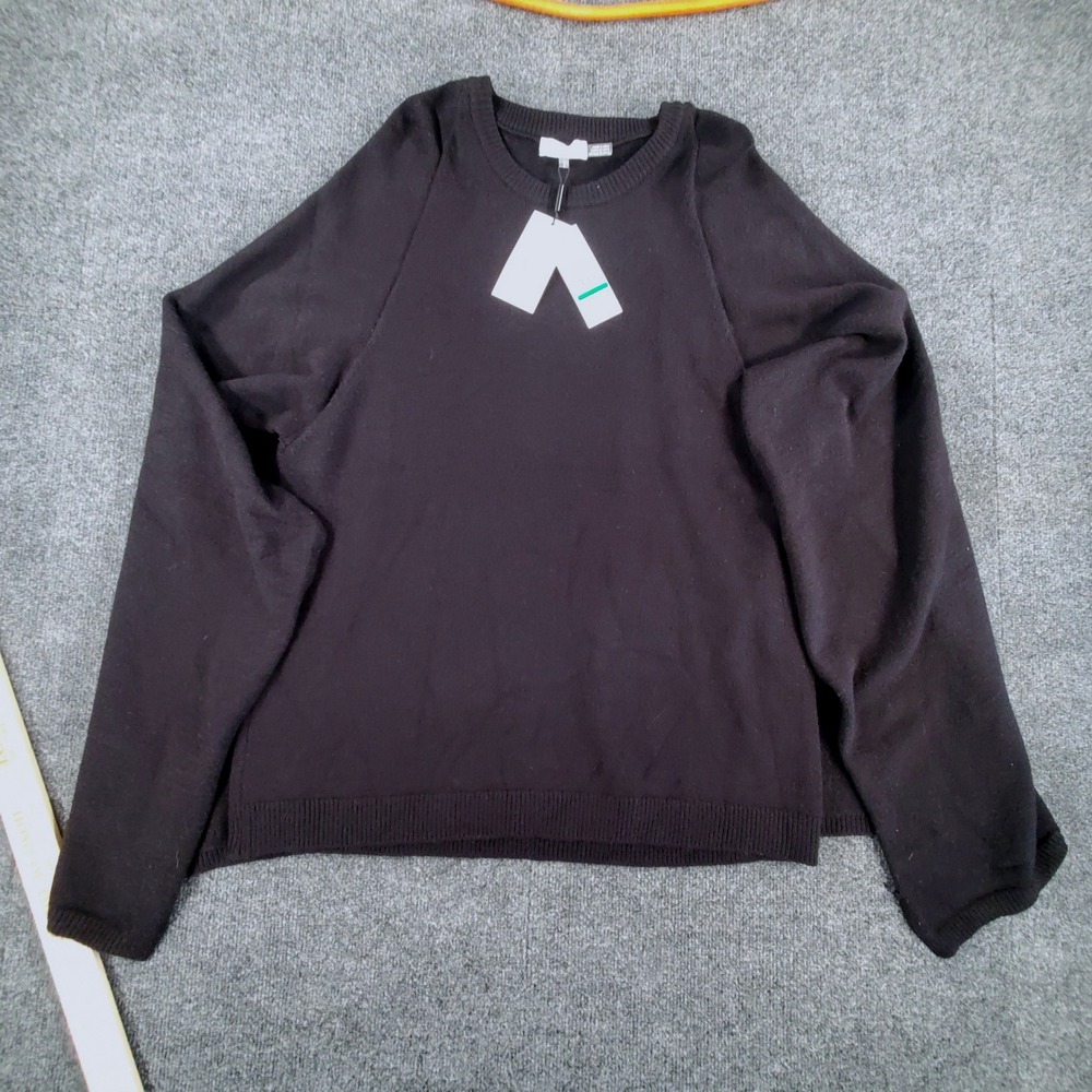 Calvin Klein Sweater Womens L M8IS6015 Black Convertible Cape NEW